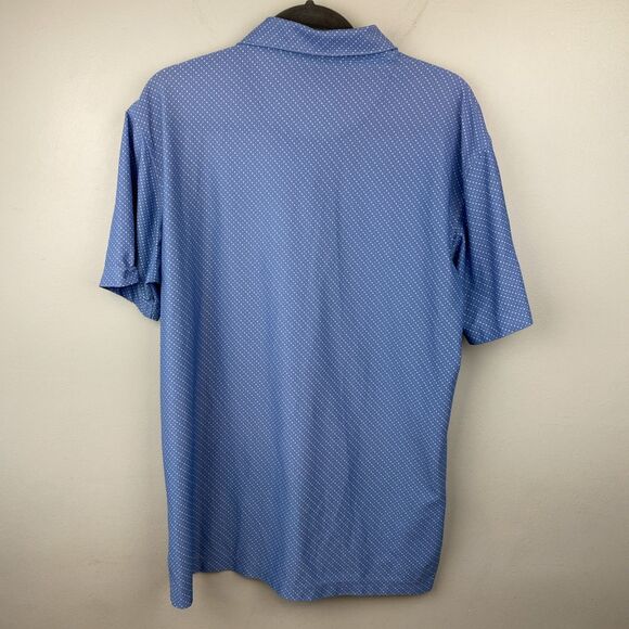 Peter Millar shirt Mens L blue summer comfort geometric‎ dot - Picture 7 of 11